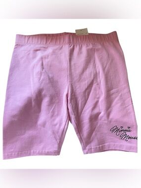 Girls' Pink Minnie Mouse Cotton Bike Shorts